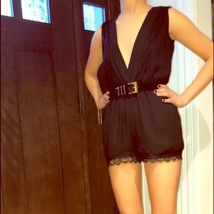 Black lacy romper